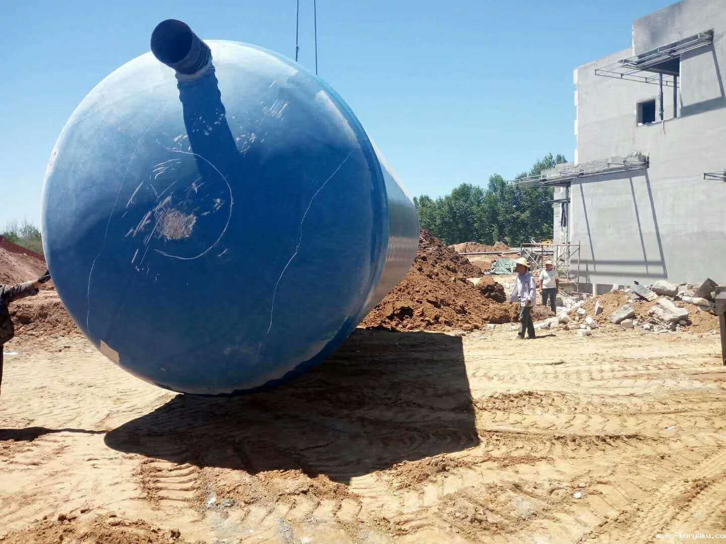 山西化粪池货到现场，准备吊装